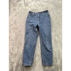 Vintage Lee Jeans Women 10 Short High Rise Relaxed Bareback Tapered Mom 90s USA